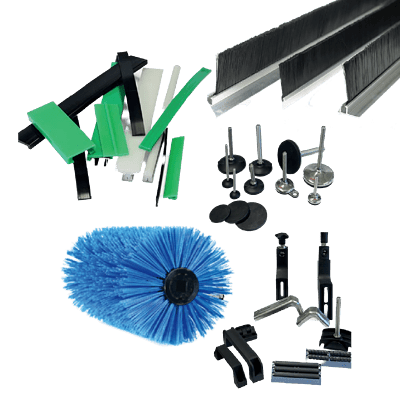 Brushes and other conveyor components