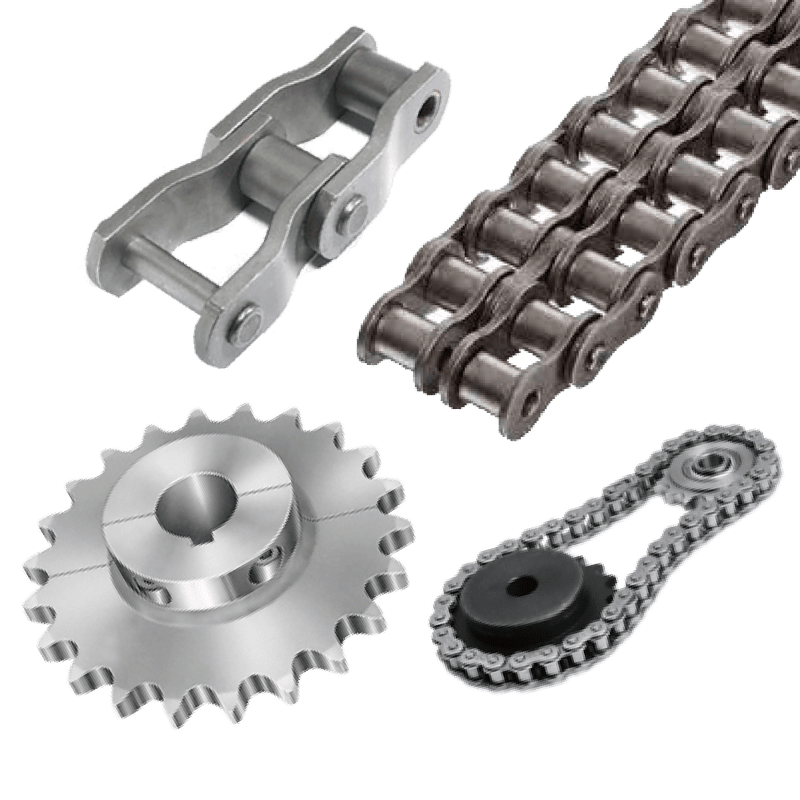 Industrial chains and chain wheels